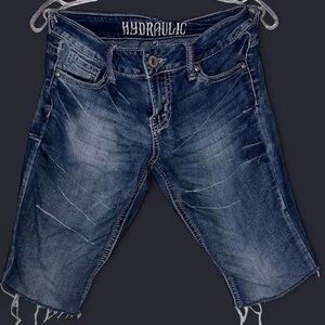 Hydraulic Blue Denim Jean Shorts